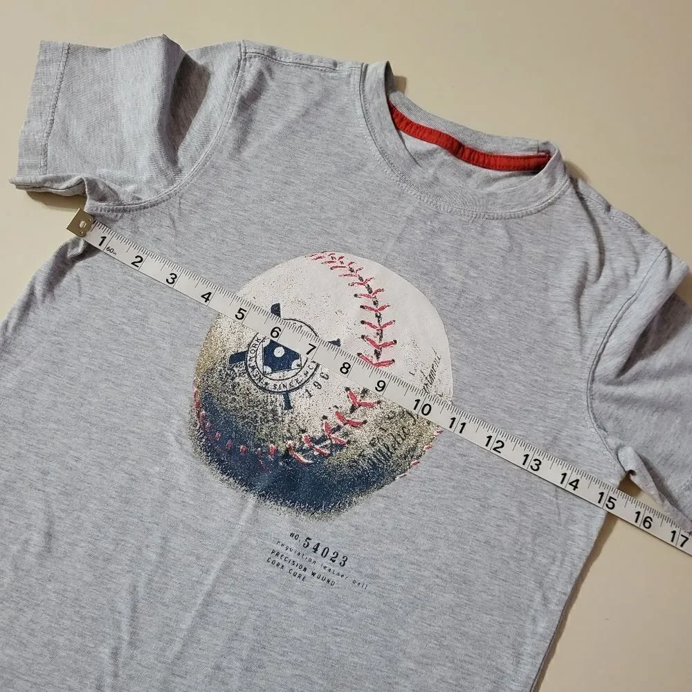 Gap Boys Gray Short Sleeve Baseball Graphic T-Shirt